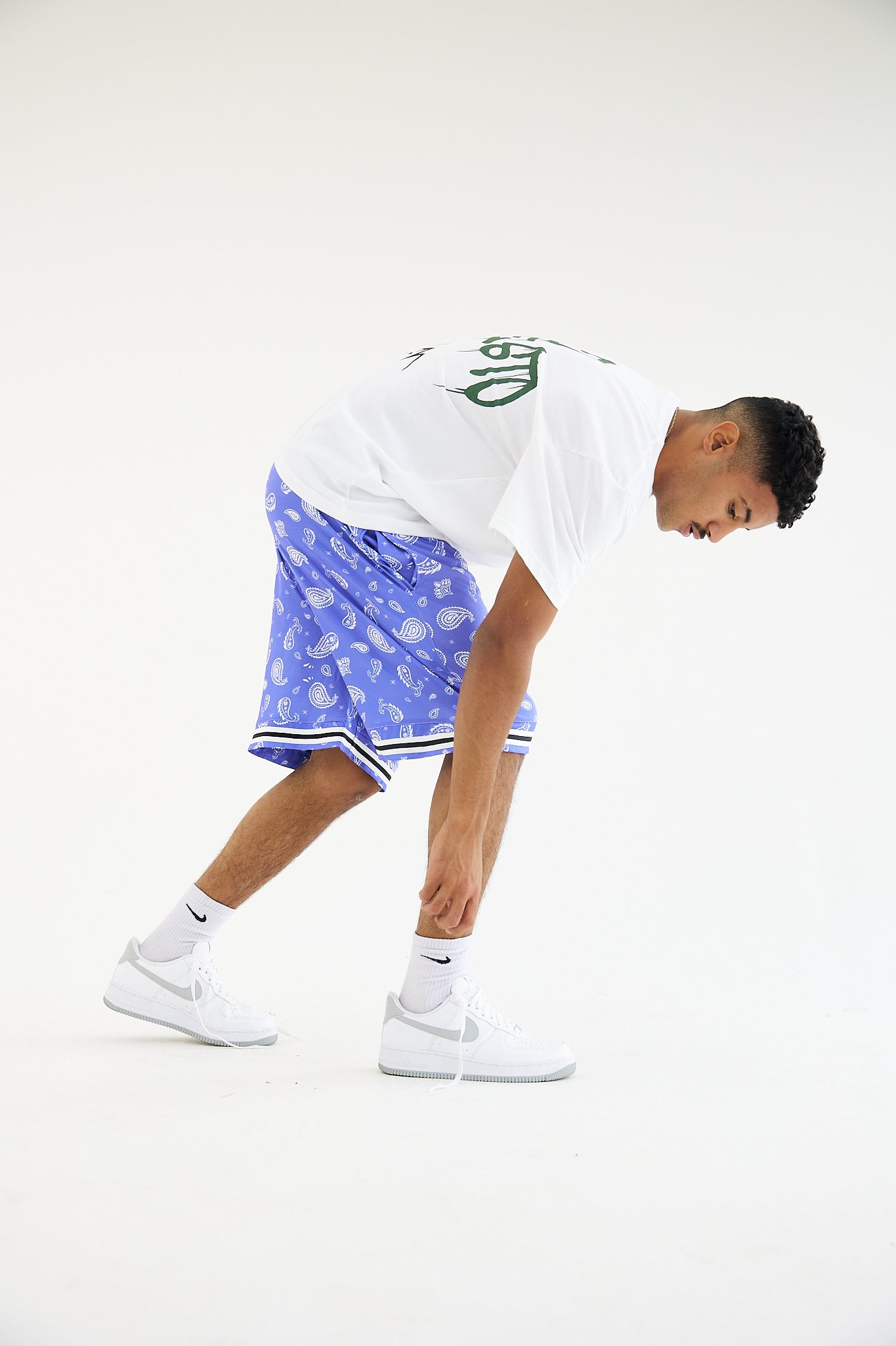 Lilac Bandana Basketball Shorts