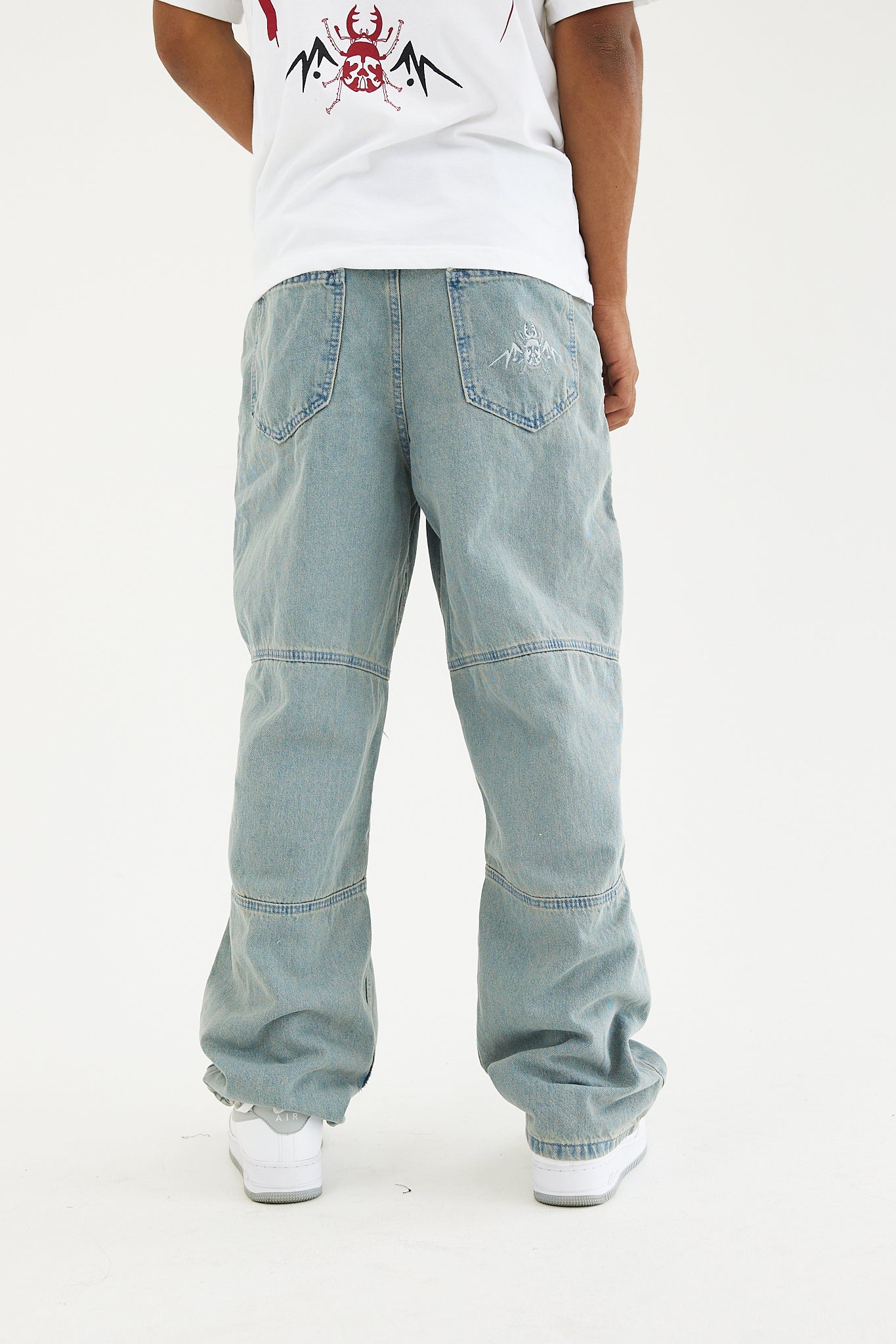 Acid-Washed Carpenter Jeans